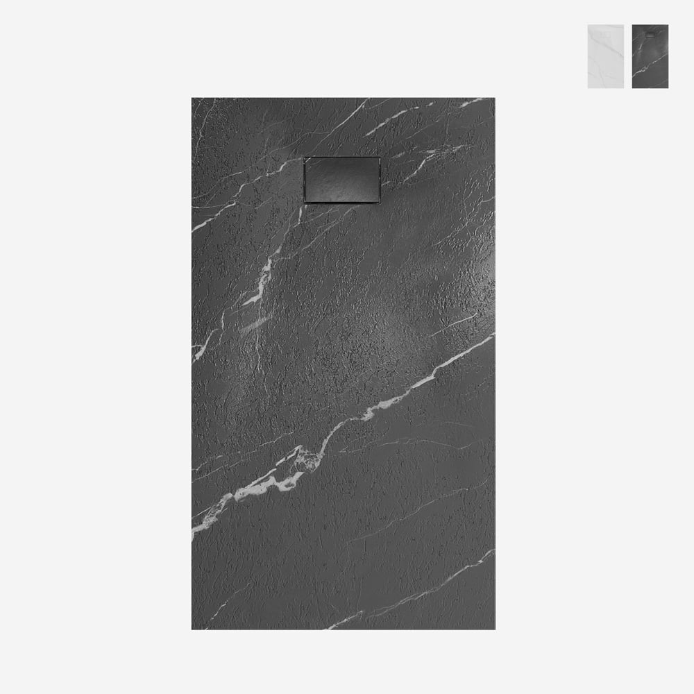 Płyta prysznicowa podpłytkowa 120x80 cm z żywicy w efekcie marmuru Stone MM Promocja Płyta prysznicowa podpłytkowa 120x80 cm z żywicy w efekcie marmuru Stone MM Promocja