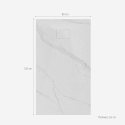 Płyta prysznicowa podpłytkowa 120x80 cm z żywicy w efekcie marmuru Stone MM Katalog