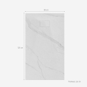 Płyta prysznicowa 120x90cm wpuszczana w podłogę imitujące marmur Stone MM Katalog
