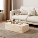 Stolik kawowy w nowoczesnym stylu imitacja marmuru 90x50x28cm Mahner Sprzedaż