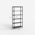 Regał ścienny w stylu minimalistyczno-przemysłowym metalowa czarny Murat Oferta