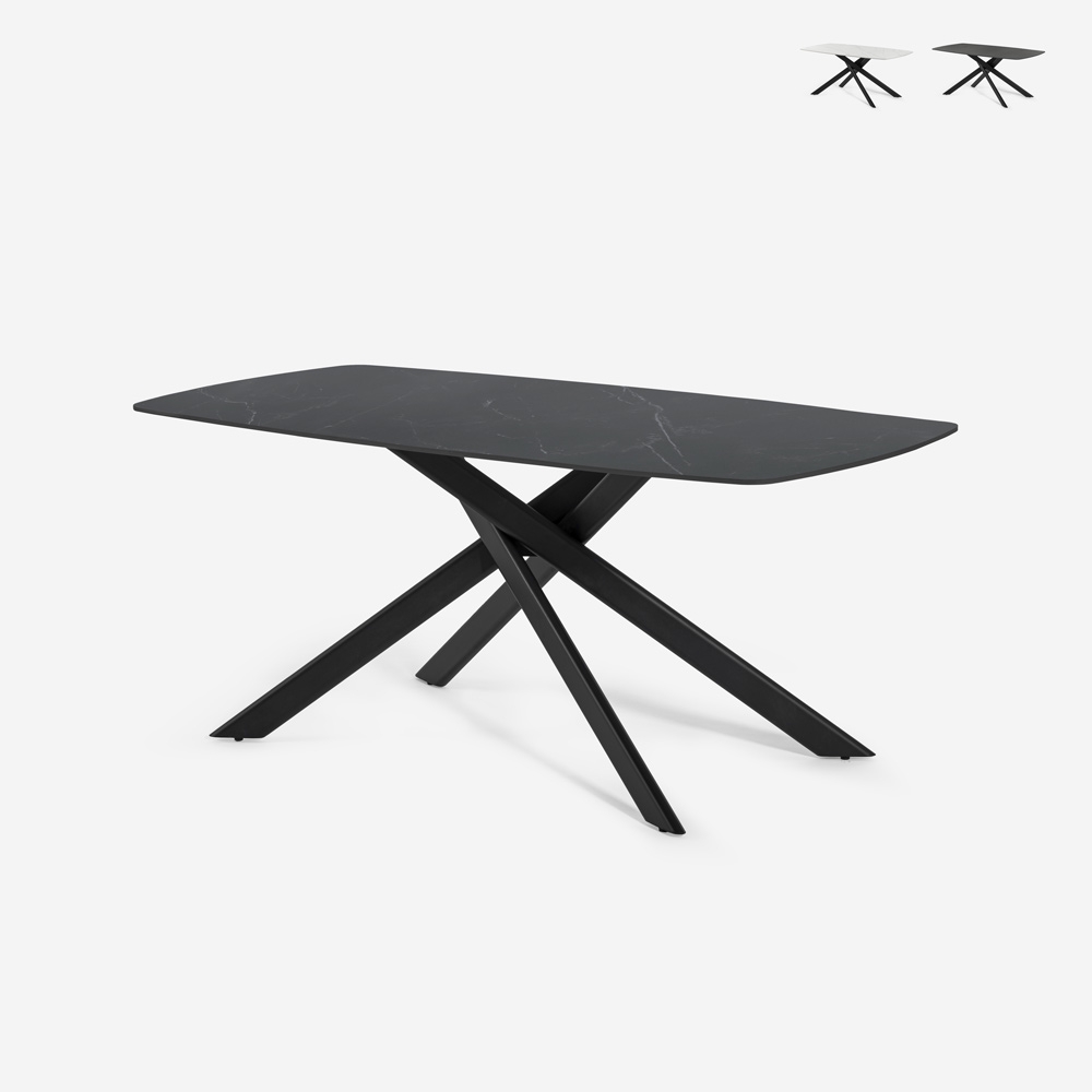 Stół jadalniany nowoczesny 180x90cm design efekt marmuru Tijuana Promocja Stół jadalniany nowoczesny 180x90cm design efekt marmuru Tijuana Promocja