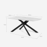 Stół jadalniany nowoczesny 180x90cm design efekt marmuru Tijuana Cena