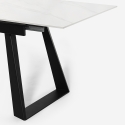 Nowoczesny rozkładany stół do jadalni 160-200x90cm imitacja marmuru Caracas Wybór