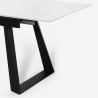 Nowoczesny rozkładany stół do jadalni 160-200x90cm imitacja marmuru Caracas Wybór