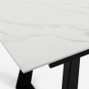 Nowoczesny rozkładany stół do jadalni 160-200x90cm imitacja marmuru Caracas Model
