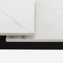 Nowoczesny rozkładany stół do jadalni 160-200x90cm imitacja marmuru Caracas Cechy