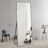 Duże lustro 180x80cm pionowe stojące ścienne czarne nowoczesne Hamstur-B Promocja
