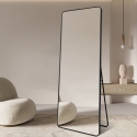 Duże lustro podłogowe ścienne 180x80cm, nowoczesne, czarne Arsen-B Oferta