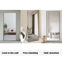 Duże lustro 180x80cm pionowe stojące ścienne czarne nowoczesne Hamstur-B Sprzedaż