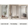 Duże lustro podłogowe ścienne 180x80cm, nowoczesne, czarne Arsen-B Katalog