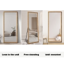 Lustro ścienne podłogowe pionowe 180x80cm złote Rektor Rabaty