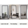 Lustro podłogowe ścienne styl nowoczesny 180x80cm szare Heima Rabaty