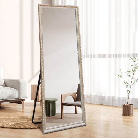Lustro stojące na ścianie dekoracyjne 180x80cm z klasyczną ramą Vestur-C Promocja