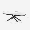 Stół rozkładany imitacja marmuru 160-240x90cm kuchnia nowoczesny design Quito 