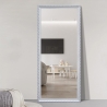 Lustro podłogowe ścienne 180x80 cm z klasyczną ramą srebrną Vestur-S. Sprzedaż