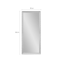 Lustro podłogowe ścienne 180x80 cm z klasyczną ramą srebrną Vestur-S. Rabaty