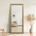 Lustro pionowe 180x80cm ścienno-podłogowe imitacja drewna Kommi Sprzedaż