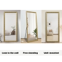 Lustro pionowe 180x80cm ścienno-podłogowe imitacja drewna Kommi Rabaty