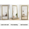Lustro pionowe 180x80cm ścienno-podłogowe imitacja drewna Kommi Rabaty