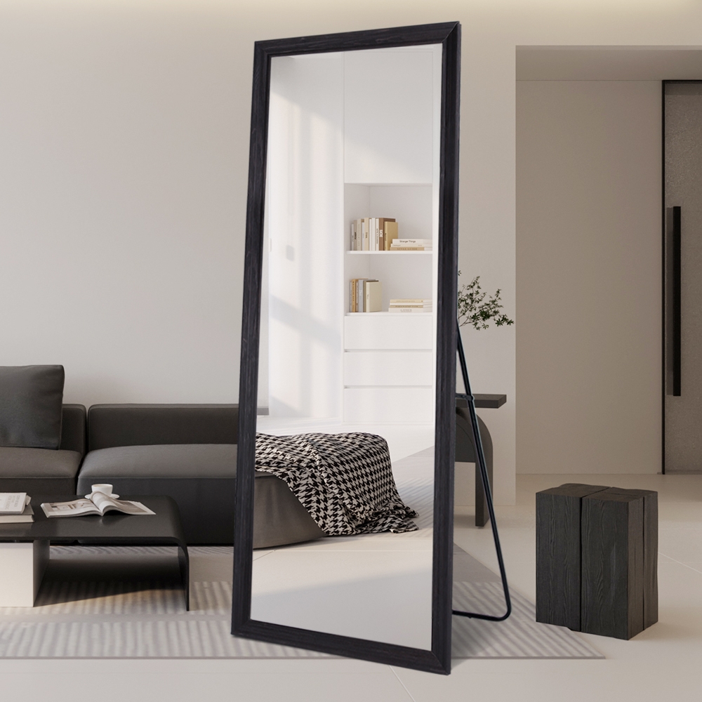 Lustro z czarną ramą 180x80cm ścienno-podłogowe Aprikosa Promocja Lustro z czarną ramą 180x80cm ścienno-podłogowe Aprikosa Promocja