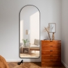 Lustro ścienne z czarną ramą 170x65cm nowoczesny design Selur Oferta