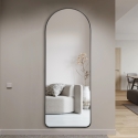 Lustro ścienne z czarną ramą 170x65cm nowoczesny design Selur Rabaty
