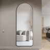 Lustro ścienne z czarną ramą 170x65cm nowoczesny design Selur Rabaty