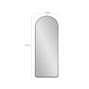 Lustro ścienne z czarną ramą 170x65cm nowoczesny design Selur Stan Magazynowy