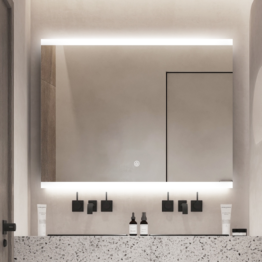 Lustro łazienkowe z podświetleniem LED 90x70cm z funkcją zapobiegającą parowaniu Krona L Promocja Lustro łazienkowe z podświetleniem LED 90x70cm z funkcją zapobiegającą parowaniu Krona L Promocja