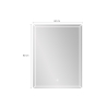 Lustro łazienkowe z podświetleniem LED 60x80cm z funkcją zapobiegającą parowaniu Vindur L Stan Magazynowy