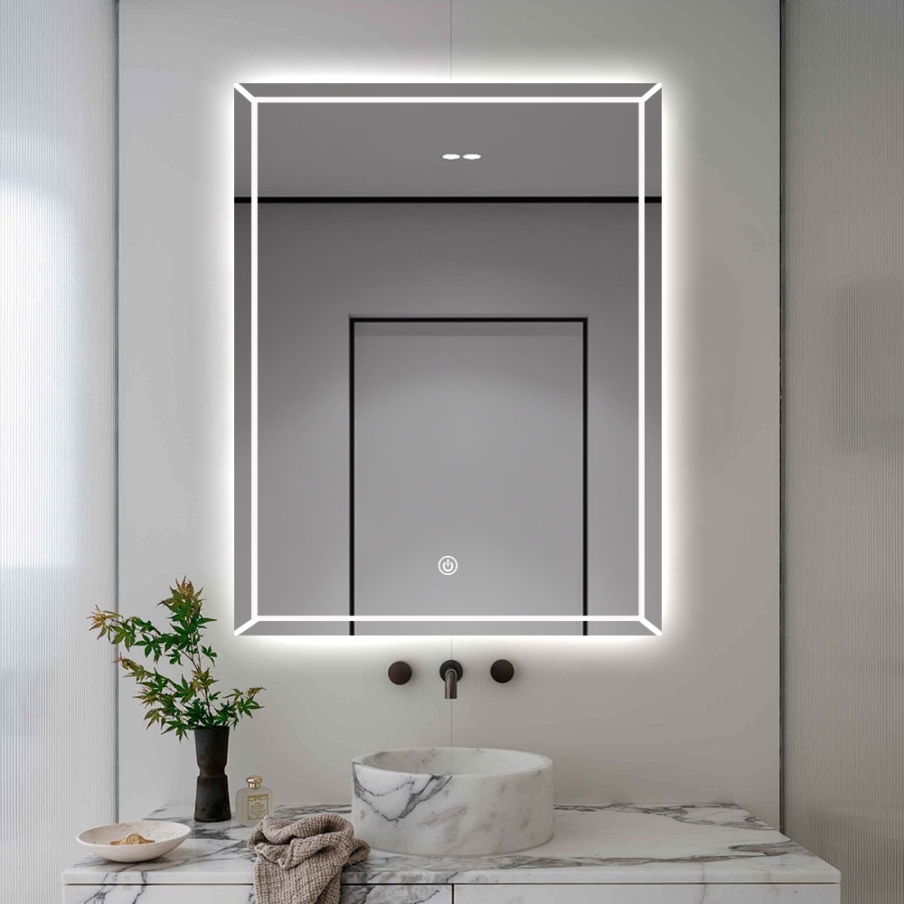 Lustro łazienkowe z podświetleniem LED i funkcją zapobiegającą parowaniu 70x90cm Vindur XL Promocja Lustro łazienkowe z podświetleniem LED i funkcją zapobiegającą parowaniu 70x90cm Vindur XL Promocja
