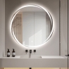 Okrągłe lustro łazienkowe o średnicy 70cm z podświetleniem LED i funkcją zapobiegającą parowaniu Veski XL Oferta