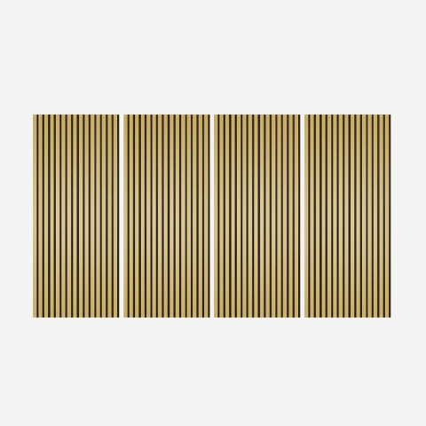 4 x panele dekoracyjne ścienne drewniane złote 120x60cm Tabb-GO Promocja
