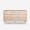Komoda do salonu z 9 szufladami z drewna 120x40x72cm Vudan Oferta