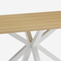 Stół do jadalni z drewna 200x100cm z białymi krzyżującymi się nogami Moyo Oferta