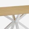 Stół do jadalni z drewna 200x100cm z białymi krzyżującymi się nogami Moyo Oferta