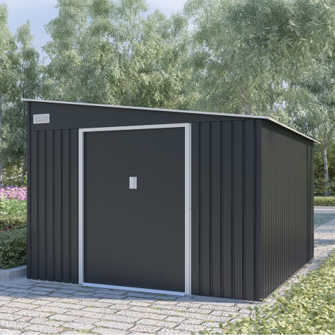 Domek ogrodowy z metalu na narzędzia 279x321x203cm Maratea Promocja