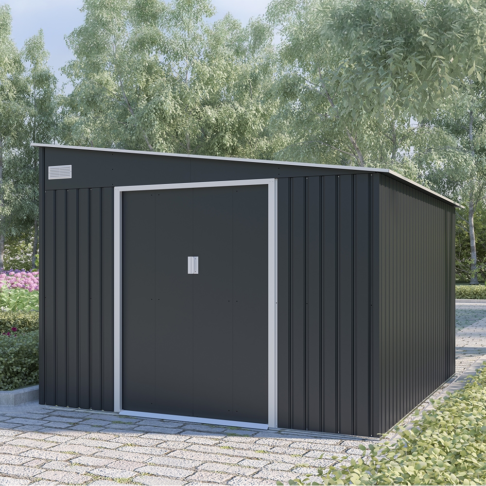 Domek ogrodowy z metalu na narzędzia 279x321x203cm Maratea Promocja Domek ogrodowy z metalu na narzędzia 279x321x203cm Maratea Promocja