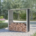 Drewutnia zewnętrzna z metalu do ogrodu 182x89x190cm Vipiteno Promocja
