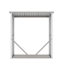 Drewutnia zewnętrzna z metalu do ogrodu 182x89x190cm Vipiteno Katalog