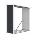 Drewutnia zewnętrzna z metalu do ogrodu 182x89x190cm Vipiteno Oferta