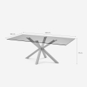 Designerski stół szkło i drewno 200x100cm z krzyżującymi się nogami Horo Sprzedaż