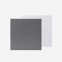 Zestaw 8 paneli dźwiękochłonnych w stylowym designie 60x60 z poliestru Szary Zarbi-GC Oferta