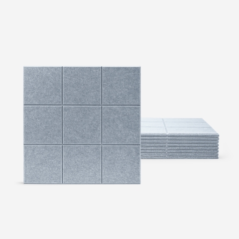 Zestaw 8 panele dźwiękochłonne 60x60 dekoracyjne geometryczne szare Didi-G Promocja