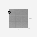 Zestaw 8 panele dźwiękochłonne 60x60 dekoracyjne geometryczne szare Didi-G Katalog