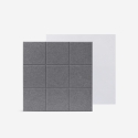 Zestaw 8 paneli dekoracyjnych 60x60 tłumiących dźwięki z poliestru szarego Didi-GC Oferta