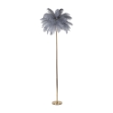 Lampa podłogowa z kloszem z piór i 3 punktami świetlnymi h160cm Palm L Zakup