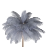 Lampa podłogowa z kloszem z piór i 3 punktami świetlnymi h160cm Palm L 
