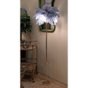 Lampa podłogowa z kloszem z piór i 3 punktami świetlnymi h160cm Palm L Koszt